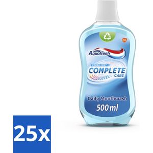 Aquafresh Complete Care Mondwater - Fresh Mint - 500 ml - Bulkverpakking - 25 stuks