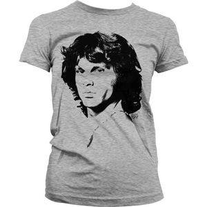 The Doors Dames Tshirt -L- Jim Morrison - Portrait Grijs