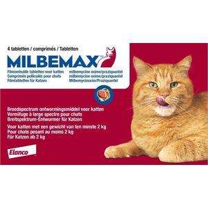 Milbemax Kat - Ontwormingsmiddel - 2 x 2 tabletten