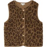 Vertbaudet - Mouwloos Vestje - Luipaardprint - Sherpa