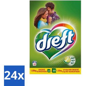 24 x Dreft - Waspoeder - Witte en Gekleurde Was - Original - 15 Wasbeurten - Waspoeder - Wasmiddel - Kleurbescherming - Wasverzachter - Witwas