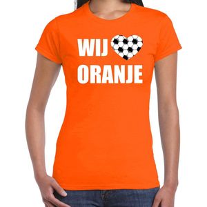 Oranje t-shirt wij houden van oranje voor dames - Holland / Nederland supporter shirt EK/ WK  M