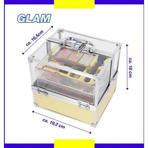 Complete Make up koffer - Glam - goud Complete Make up koffer