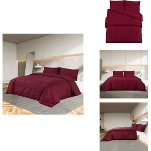 vidaXL Dekbedovertrek Bordeaux - Microvezel - 260x220 cm - OEKO-TEX - Kreukvrij - Dekbedovertrek