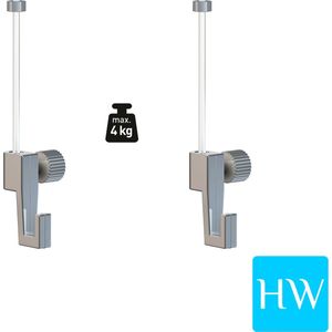 Artiteq haak met perlondraad (1,5m) voor Artiteq rail (2 stuks)