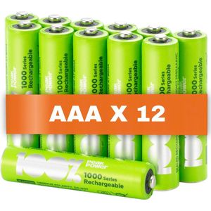 100% Peak Power oplaadbare batterijen AAA - NiMH AAA batterij - micro 800 mAh - 12 stuks