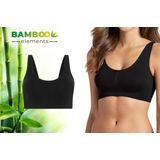 Bamboo Elements Naadloze BH Zonder Beugel - Zwart - Uitneembare BH pads - Bralette Dames - Beha - Bamboe - Seamless Ondergoed Dames