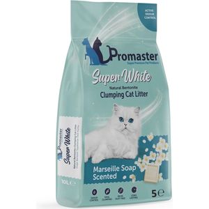 Promaster Kattenbakvulling - Klontvormend - Bentoniet klei kattenbakvulling - Geparfumeerd - Marseille soap - Zeep - 5 Liter