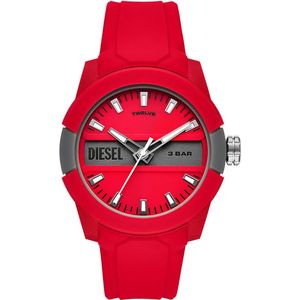 Diesel Double Up DZ1980 Herenhorloge 43 mm - Rood