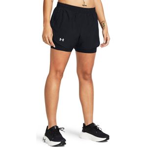 Under Armour UA Fly By 2in1 Short Dames Sportbroek - Zwart - Maat L