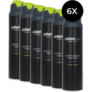 Gillette Labs Rapid Foaming Shave Gel - 6 x 198 ml