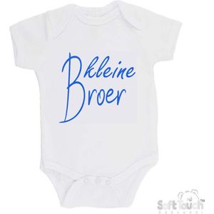 100% katoenen Romper ""Kleine broer"" Jongens Katoen Wit/blauw Maat 62/68