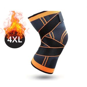 Bovista Kniebrace - Sportbrace Knie - Knee Sleeves - Knee Sleeves Powerlifting - Compressie Knie Brace - Knee Wraps - Knee Support - Dames - Heren - Comfortabel - Oranje - Maat XXXXL