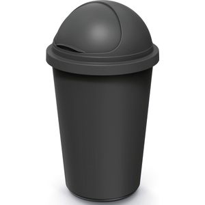 Vuilnisbak 50L met Schuifdeksel - Duurzame Afvalemmer van 100% Gerecycled Kunststof voor Keuken en Kantoor