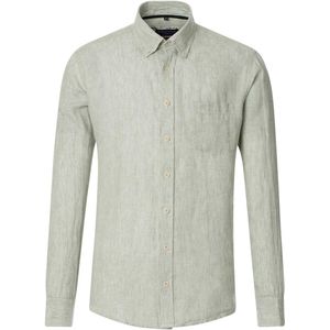 Casa Moda - Casual Fit - Overhemd - Groen - Linnen