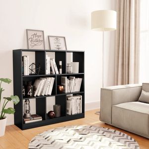 Furniture Limited - Boekenkast 97,5x29,5x100 cm bewerkt hout zwart