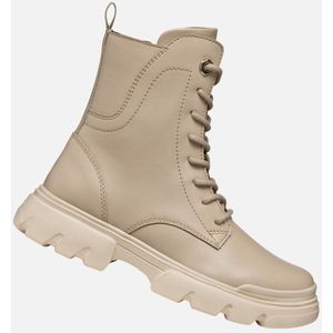 Geox - Junette - Veterboots - Beige - Met Zij-elastiek
