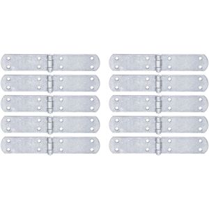 Alberts 10-bakken transportband met 200 x 35 mm roestvrijstalen geklonken as