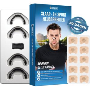 Breathze Anti Snurk Magnetische Neusclips - 30 Paar - Neusspreider Set - Neusstrips Tegen Snurken