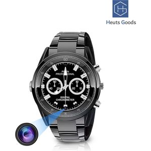 Heuts Goods Spy Camera Horloge - Verborgen Camera - 32GB - Zwart