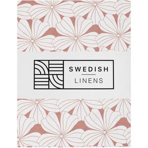 Swedish Linens - Kussensloop Flowers (60x70 cm) - Kussensloop - Terracotta Pink