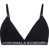 Chicamala dames triangle bralette basic zwart - M