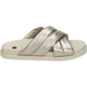 Hogl - 100821 - Damesslippers - Goud - Glad Leer - Rubber Zool