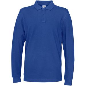 Cottover POLO PIQUE LONG SLEEVE MAN - GOTS GECERTIFICEERD 141018 - Blauw - 3XL