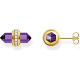Thomas Sabo - H2281-414-13 - Oorbellen - Violet - 925er Zilver Geel Verguld