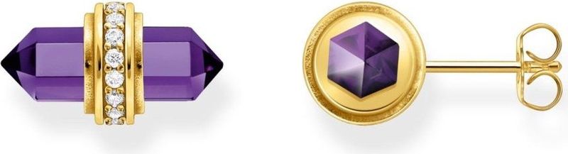 Thomas Sabo - H2281-414-13 - Oorbellen - Violet - 925er Zilver Geel Verguld