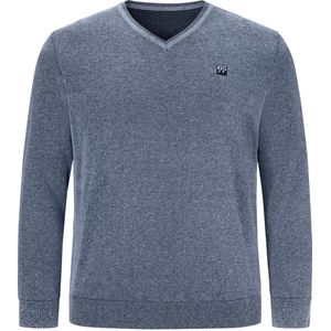 Jan Vanderstorm - KEIMO - Trui - Blauw - Dubbel Gebreid - V-hals