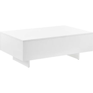 In And OutdoorMatch Salontafel Rasheed - 85x55x31 cm - Wit - Hoogglans - Spaanplaat - Modern design