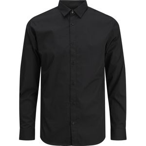 JACK&JONES PLUS JJJOE SHIRT LS PLAIN PLS Heren Overhemd - Black