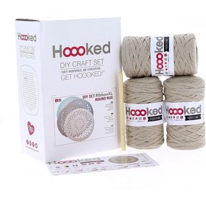 Hoooked - Haakpakket Ribbon XL Rond vloerkleed - Ecru
