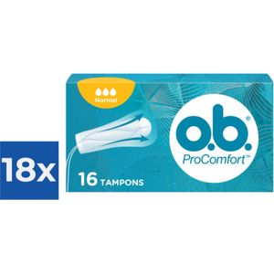 OB Tampons - Procomfort Normaal 16 stuks - Voordeelverpakking 18 stuks