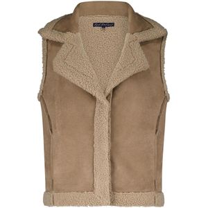 Red Button - Teddy Gilet - Suède Look - Gevoerd - Drukknopen