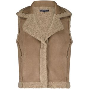 Red Button - Teddy Gilet - Suède Look - Gevoerd - Drukknopen