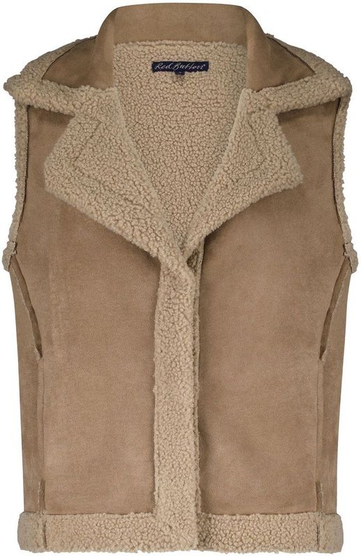 Red Button - Teddy Gilet - Suède Look - Gevoerd - Drukknopen