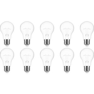 Technik - E27 Wolfraam-Gloeilamp - Dimbaar - 40W - Warm Wit - Gloeilamp Globe A55 - 10 stuks