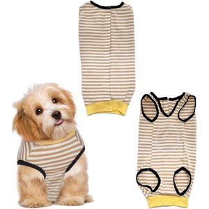Post-Operatieve Hondenherstel Bodysuit - Lekvrije Beschermende Suit voor Honden - Ademend Zacht Elastisch Materiaal Comfort Suit met Verstelbare Bandjes (L)