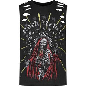 Rock Rebel by EMP Zwarte tanktop met skeletprint - Heren - S