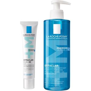 La Roche-Posay Effaclar Routine bundel - Zuiverende Reinigingsgel 400ml + Duo+ Dagcreme 40ml - voor een vette Huid met Neiging tot Acne