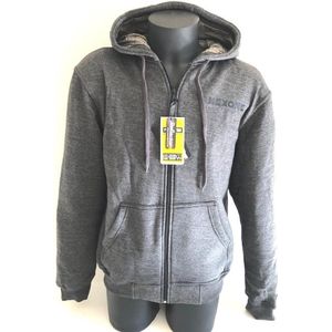 Sweat à capuche pour moto route Nexone taille XL gris protection dorsale homologué CE