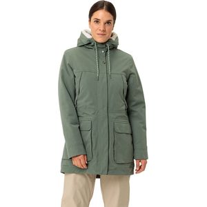 VAUDE - Manukau Parka II - Dames Parka - Groen - Kunstbont - Primaloft®