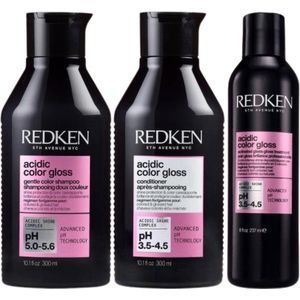 Redken - Acidic Color Gloss - Haarverzorgingsset - 3 Stappen - Hydratatie