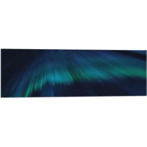 Vlag - Blauwe Neonvegen op Donkerblauwe Ondergrond - 90x30 cm Foto op Polyester Vlag