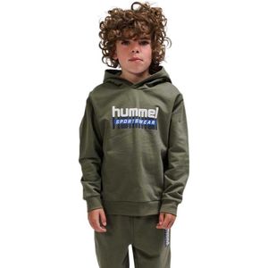 hmlTUKAS - Hoodie - Zacht - Groen - 98% Katoen, 2% Elastaan