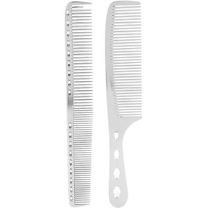 Professionele Haar Kam Set - 2PCS Set Haar Kam - Ruimte Aluminium - RVS Antistatisch - Dunne Hairstyle Kam - Schoonheid Tool voor Kappers Knippen en Haar Stylen