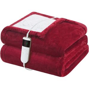 Solene Elektrische Fleecedeken – 10 Warmtestanden – Automatische Uitschakeling (8 uur) – Oververhittingsbeveiliging – Wasbaar – Extra Zacht Flanel – Energiezuinig
