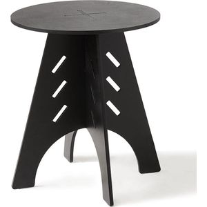 Rootz Houten Bijzettafel - Salontafel - Tenon Joint Table - Eenvoudige montage - Milieuvriendelijk - Geluidsreducerende vloerbeschermers - H55 x Ø46,5cm
